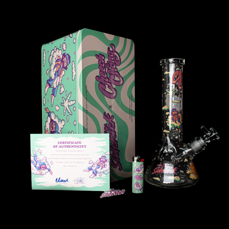 GEAR Premium® x Cheech & Chong® 12" 7mm Thick 'My Homies' Sidekick Water Pipe (Limited Edition of 420)