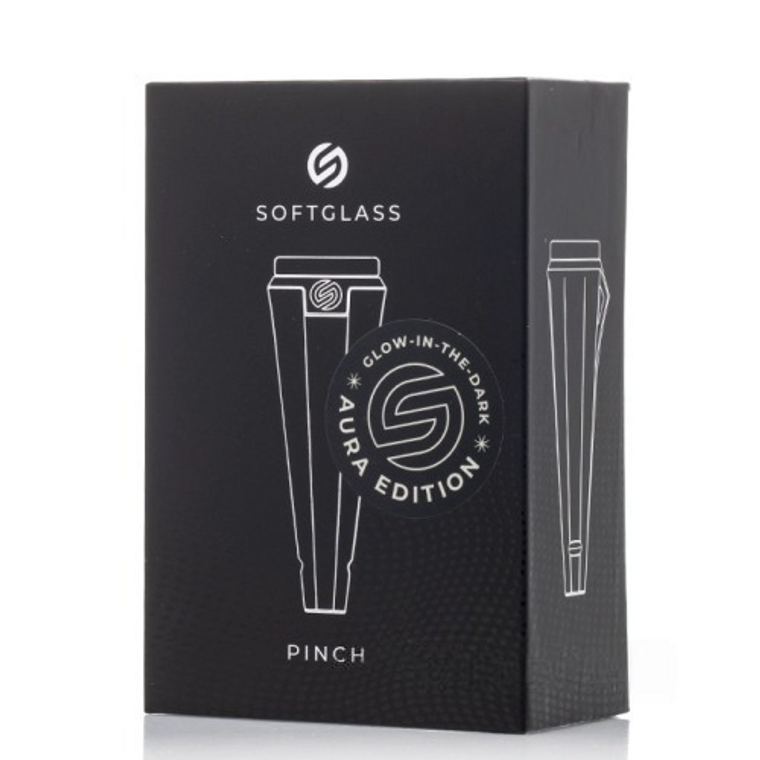 SOFTGLASS Aura Pinch One Hitter Pipe (Glow in the Dark)