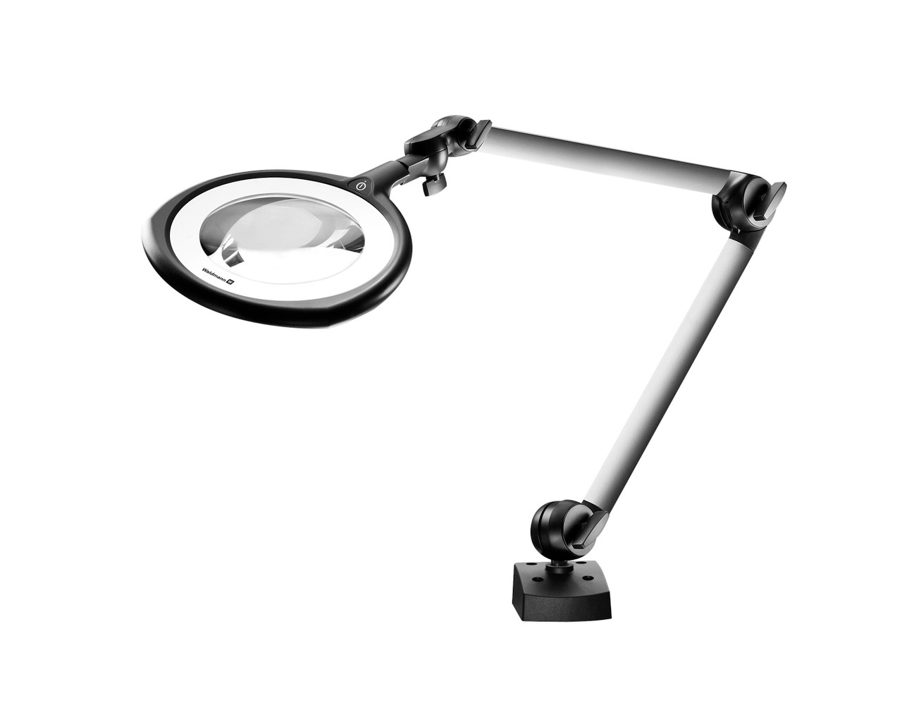 Waldmann 113714000-00805256: TEVISIO LED Magnifier Light, 6 in. Dia. Lens, 39" Art. Arm, 3.5 Diopter