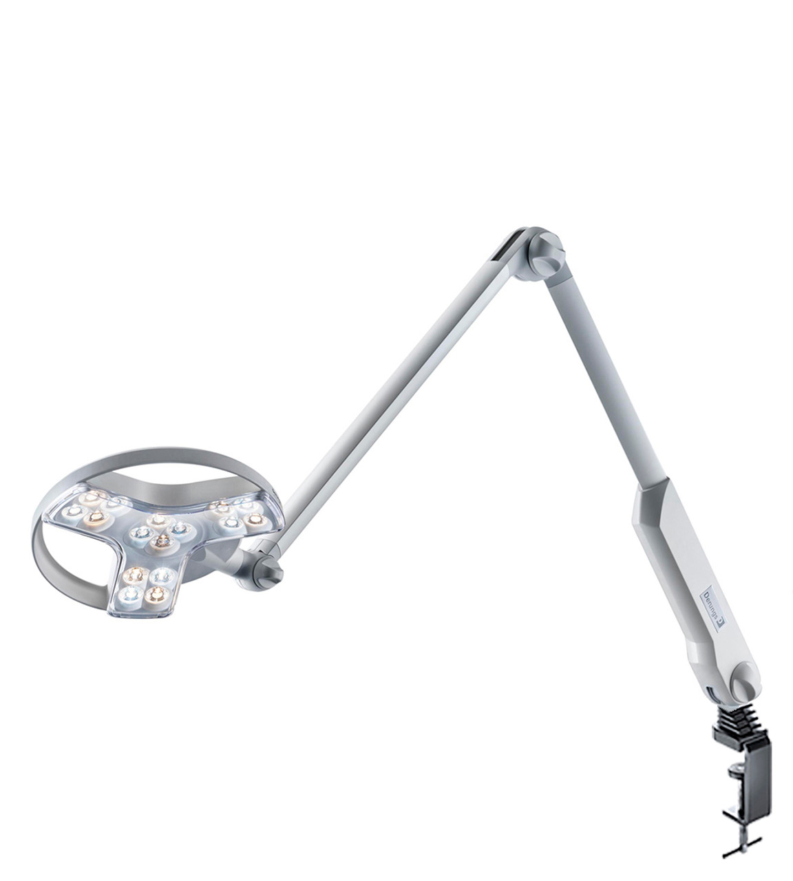 Waldmann D15461100: VISIANO 20-2 P TX LED Examination Light, Medical Grade, Articulating Arm, 100-240V, Table Clamp