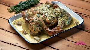 Tarragon Spatchcock Chicken with White Wine & Cream – A Comfort Classic