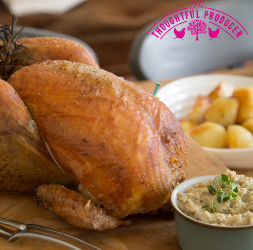 Our 100% free-range chicken cooked