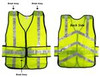 Lime Color Safety Vest 3 Part Detachable