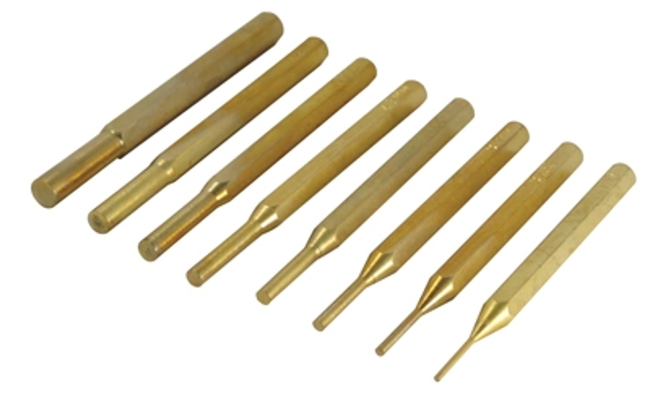 8PC Brass Pin Punch Set