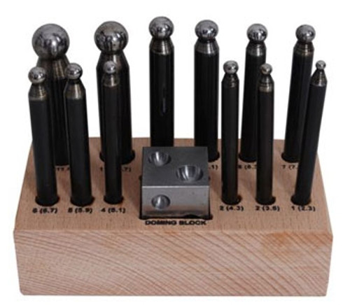 14pc Dapping Block And Punch Set