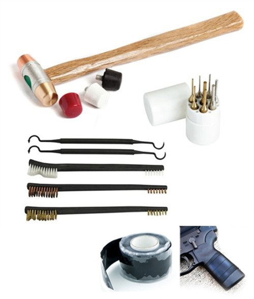 Deluxe Gunsmithing Tool Kit Combo Punches Brushes & Hammer And Tips