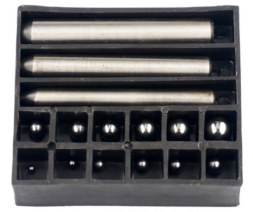 Dapping Punch Set with Magnetic Ball 12pc  (3.2mm to 11.5mm