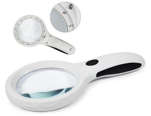 3x, 2-1/2 Lens Dia. Dual UV/LED Hand Held Magnifier