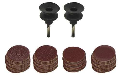 102 Pc 1/2" Sanding Disc with Two Rubber Mandrels