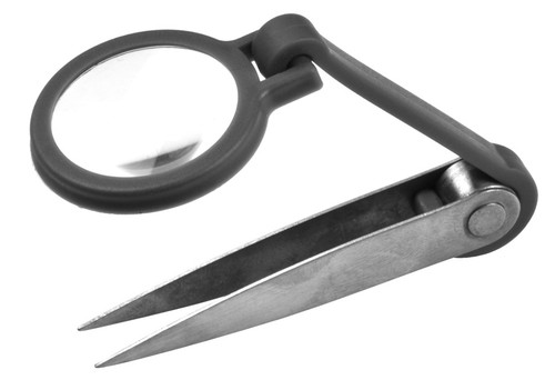 Tweezer With Magnifier 5X