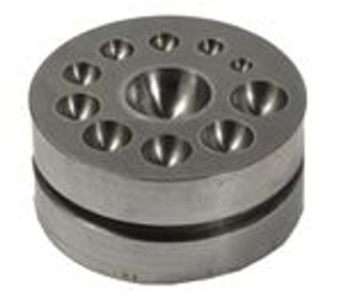 Round Dapping Block With Bracelet Holder 11 Round Cavities