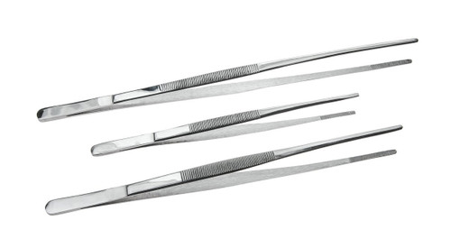 Tweezer Set 3 Piece 12", 10", 8" Horticulture & Reptile Application