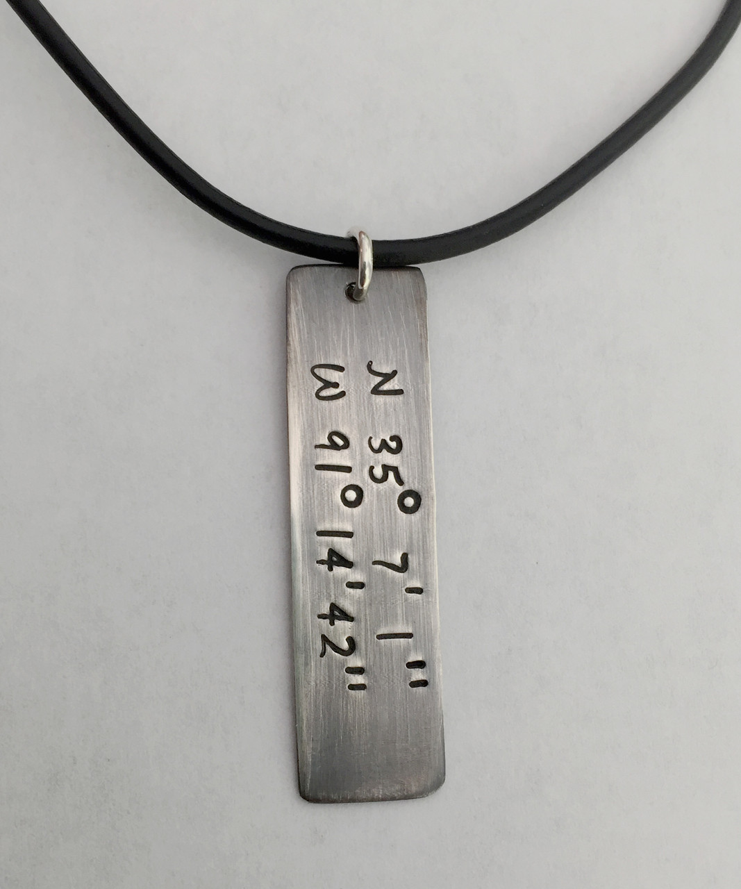 Custom GPS Coordinates Solid Brass Necklace - Helm & Harbor - Dog leashes,  dog collars, nautical accessories and more - Helm and Harbor