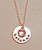 Stamped Name Sterling Silver Circle with Genuine Sworvski Crystal Birthstone Necklace and choice of chain. It is shown with a Polished Finish on a Solid Sterling Silver Cable Chain. Choose from five custom finish options.Use the drop down menu if you would like to add Genuine Swarovski Birthstones. 
 
SIZE: 
Solid Sterling Silver 5/8" Round
One Genuine Swarovski Crystal Birthstone choice