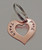 Solid Copper Heart Washer Keychain with names Custom Hand Stamped. It is shown with a Brushed Finish. Choose from five custom finishes. Optional Black Leather Case.
 
SIZE:
Solid Copper 1" x 1/2" Heart Washer