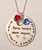 "Some heroes wear capes...mine wears combat boots." Large Round Stamped Sterling Silver Necklace. Perfect for a Military Wife or Military Mom. Necklace comes with Red, White, and Blue Genuine Swarovski Crystals and is shown with a Polished Finish on a Solid Sterling Silver Ball Chain. Choose from five custom finish options. 

SIZE: 
Solid Sterling Silver 1 1/4" Round
3 Genuine Swarovski Crystals- 1 Red, 1 White, 1 Blue