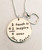 Teacher Necklace "2 Teach is 2 Inspire 4 Ever" Hand Stamped Math Saying, with optional Apple Outline Charm, all .925 Sterling Silver Necklace and choice of chain. It is shown with a Polished Finish on a Solid Sterling Silver Diamond Bead Chain. Choose from five custom finish options. Use the drop down menu to add Genuine Swarovski Birthstones.

SIZE:
Solid Sterling Silver 1" Round 
Solid Sterling Silver Apple Outline Charm Approx. .6"x.7"