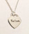 Heart Lock Hand Stamped Name Necklace all .925 Sterling Silver