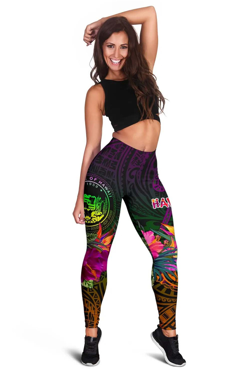 Polynesian Hawaii Legging - Summer Hibiscus 2