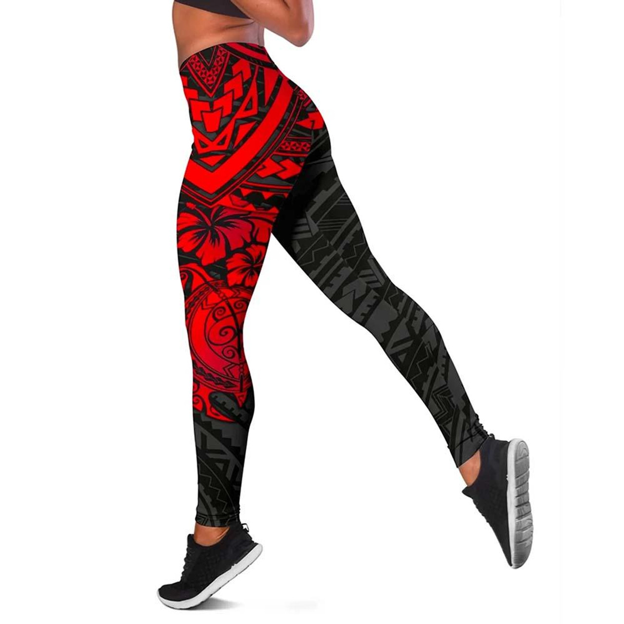 Marshall Islands Polynesian Legging (Women) - Red Turtle 1