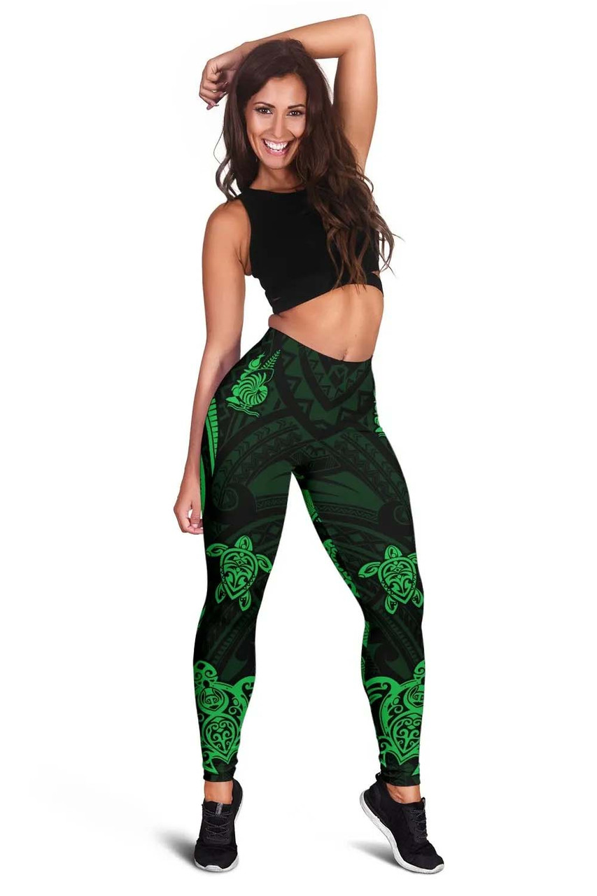 New Caledonia Legging - Green Tentacle Turtle 1