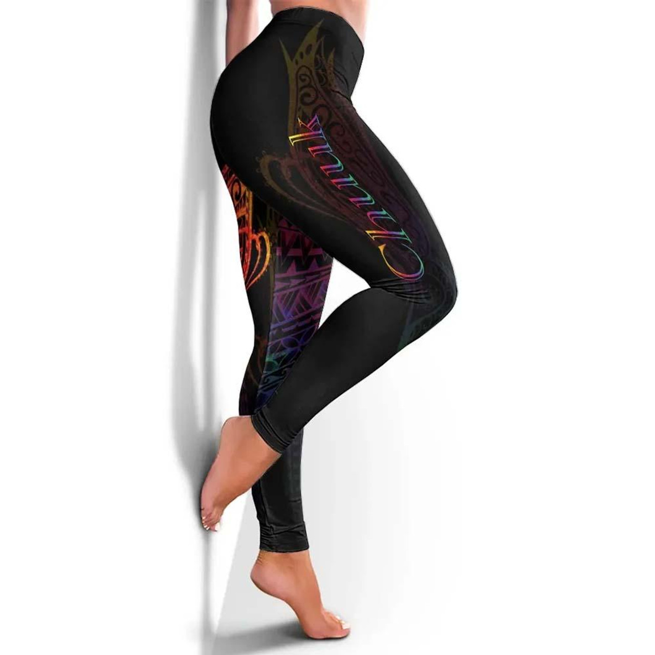 Chuuk State Legging - Butterfly Polynesian Style 4