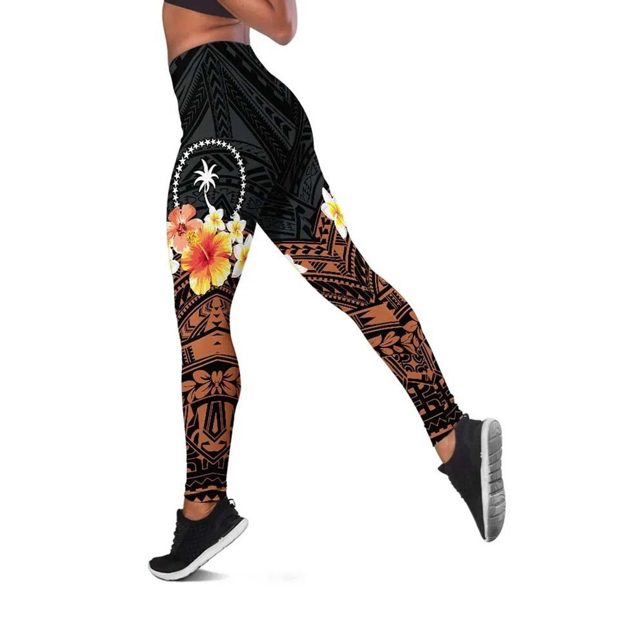 Chuuk Legging - Tribal Pattern Hibiscus 1