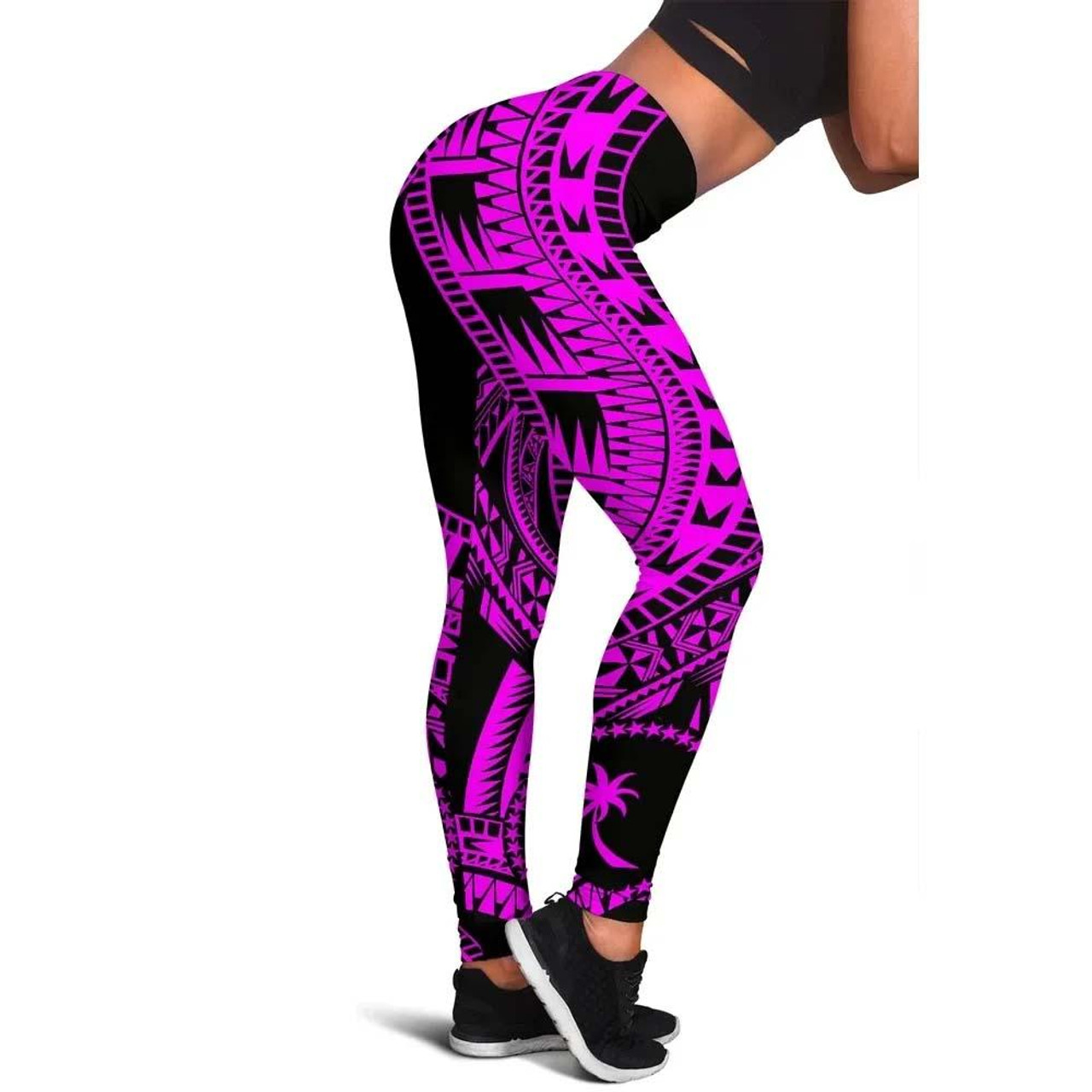 Chuuk Legging Polynesian Pattern Pink 1