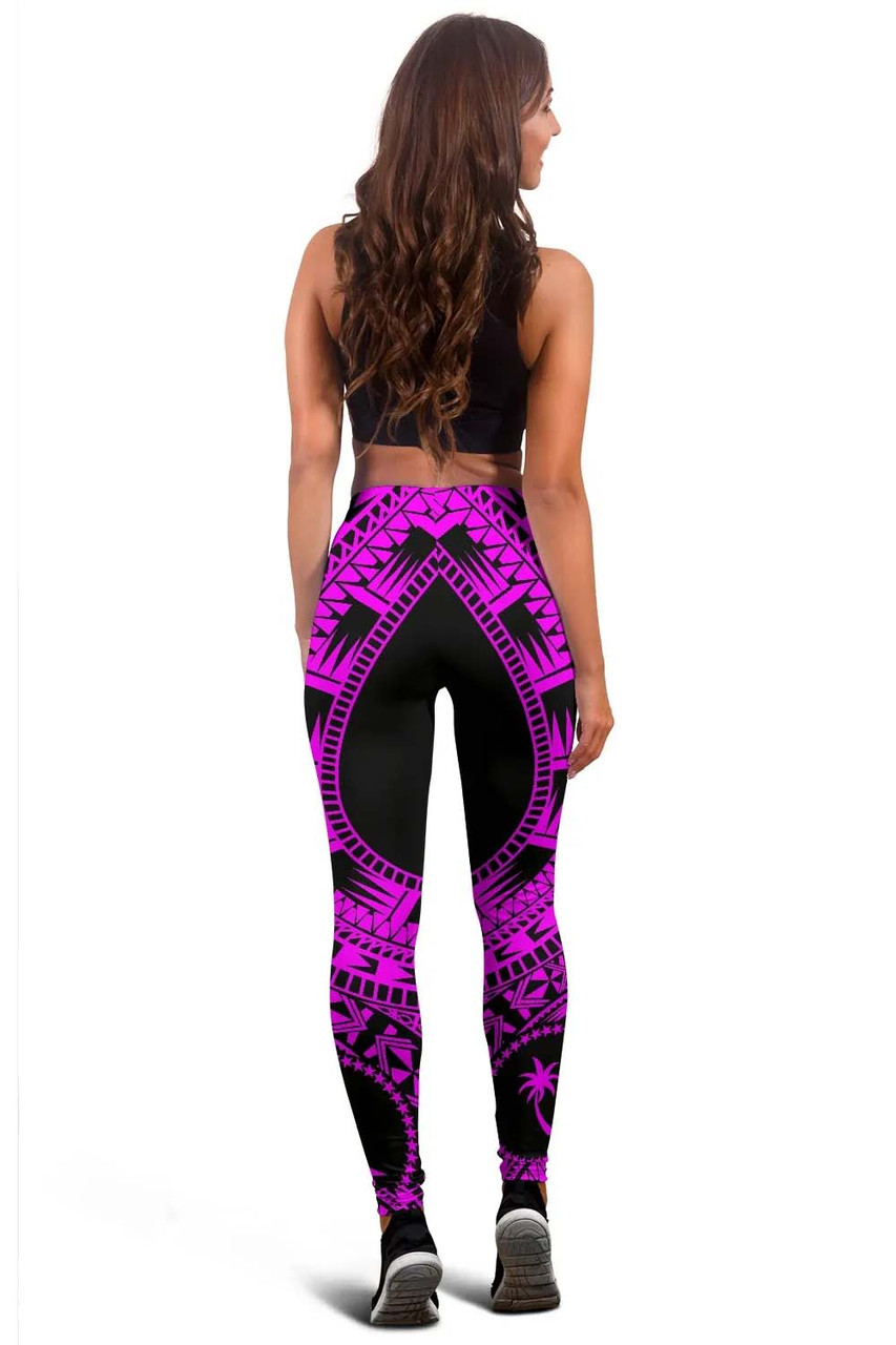 Chuuk Legging Polynesian Pattern Pink 4