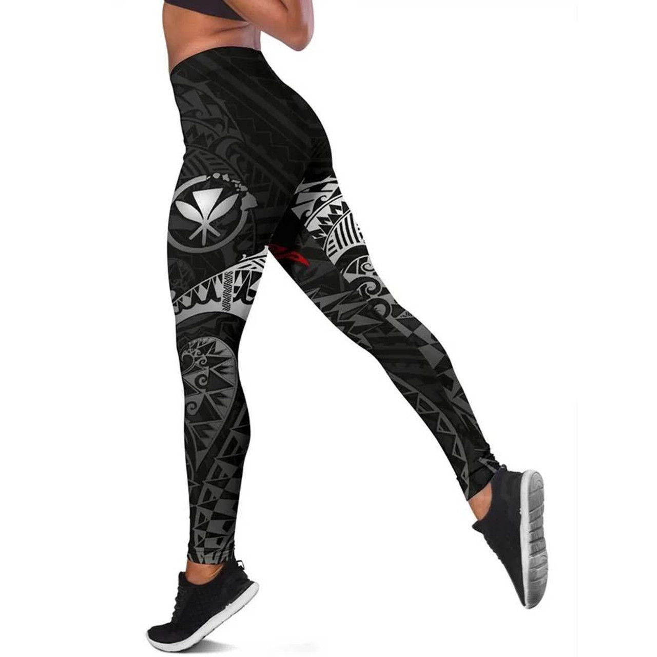 Polynesian Hawaii Legging - Polynesian Turtle (Red) 1