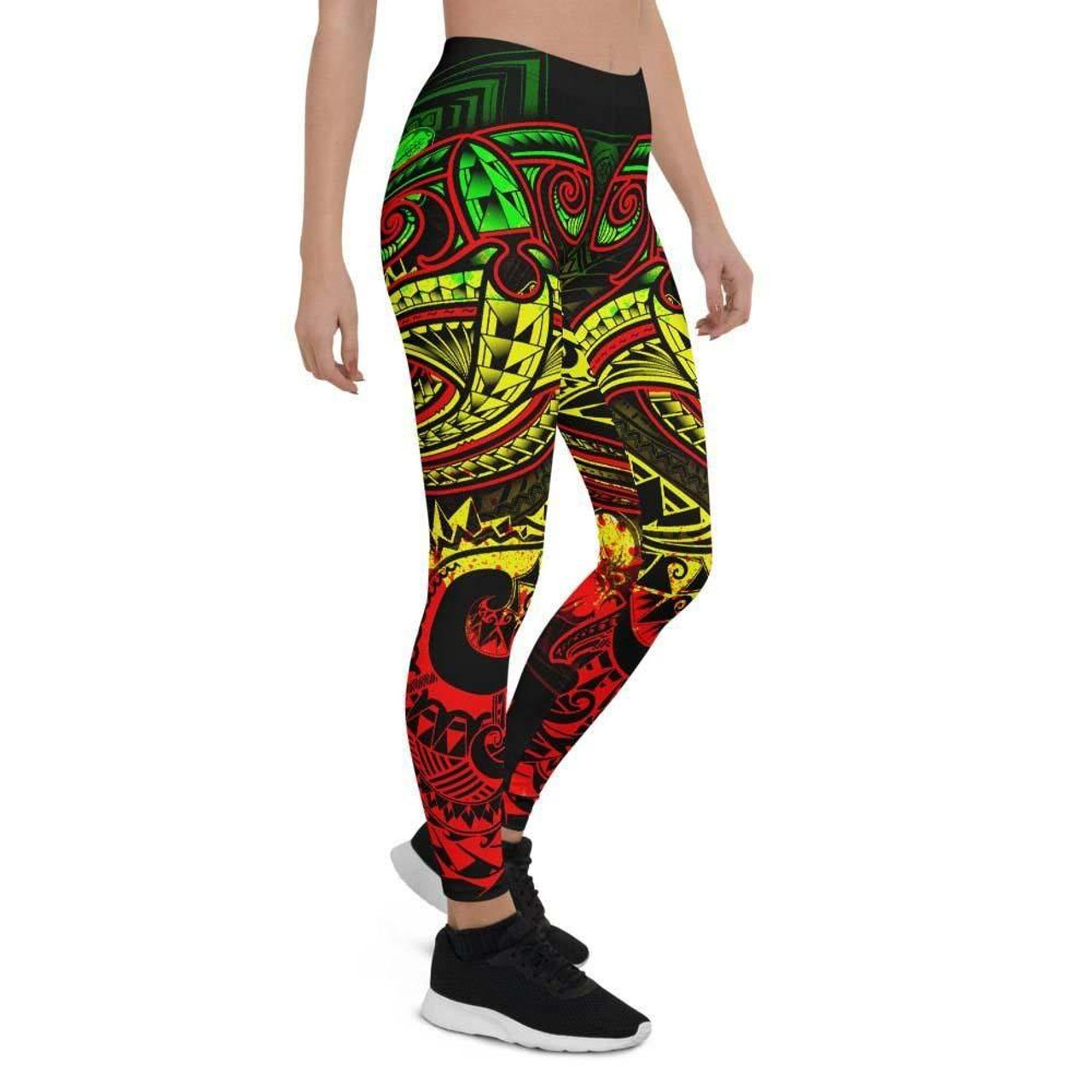 Polynesian Legging - Reggae Shark Polynesian Tattoo 1