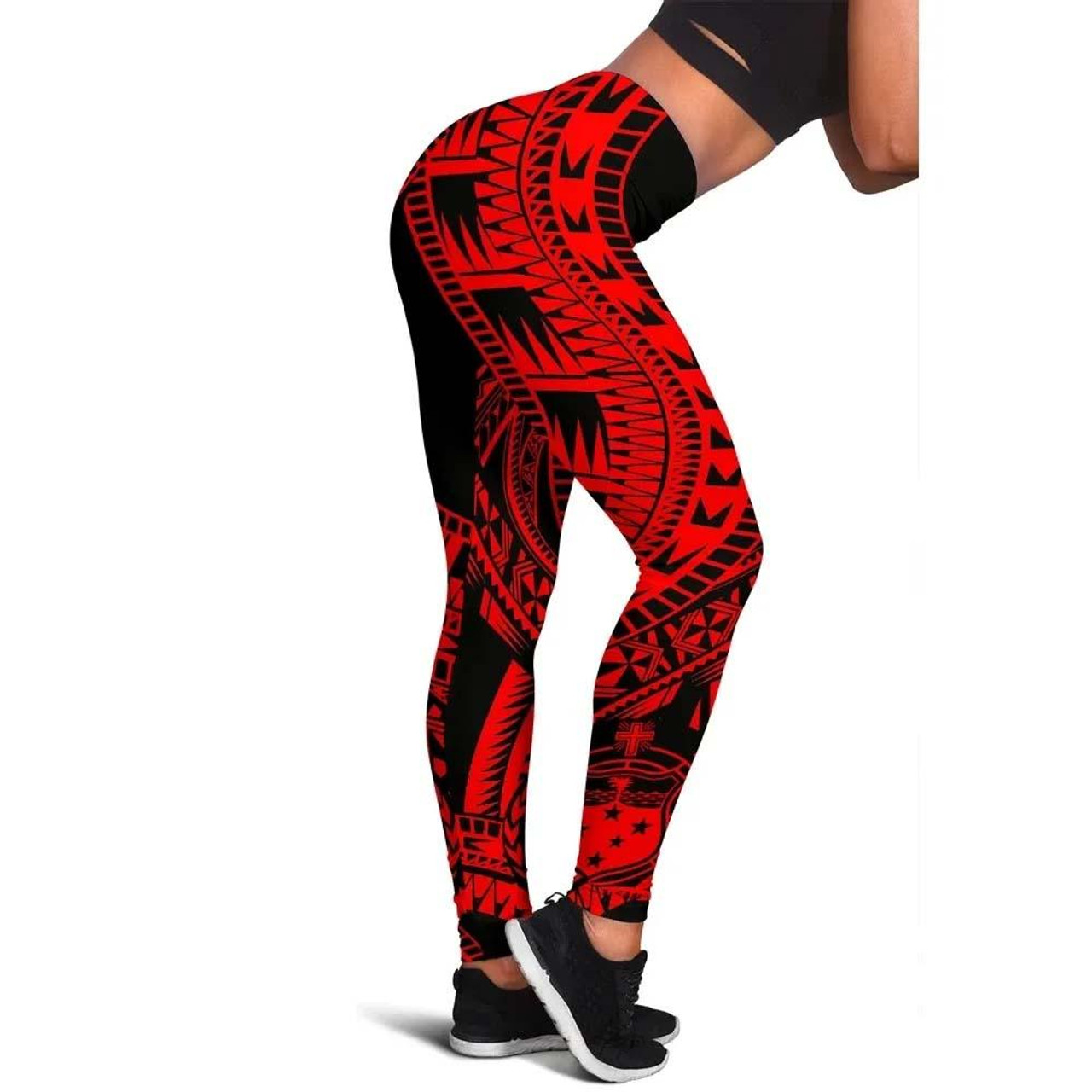 Samoa Legging Polynesian Pattern Red 1