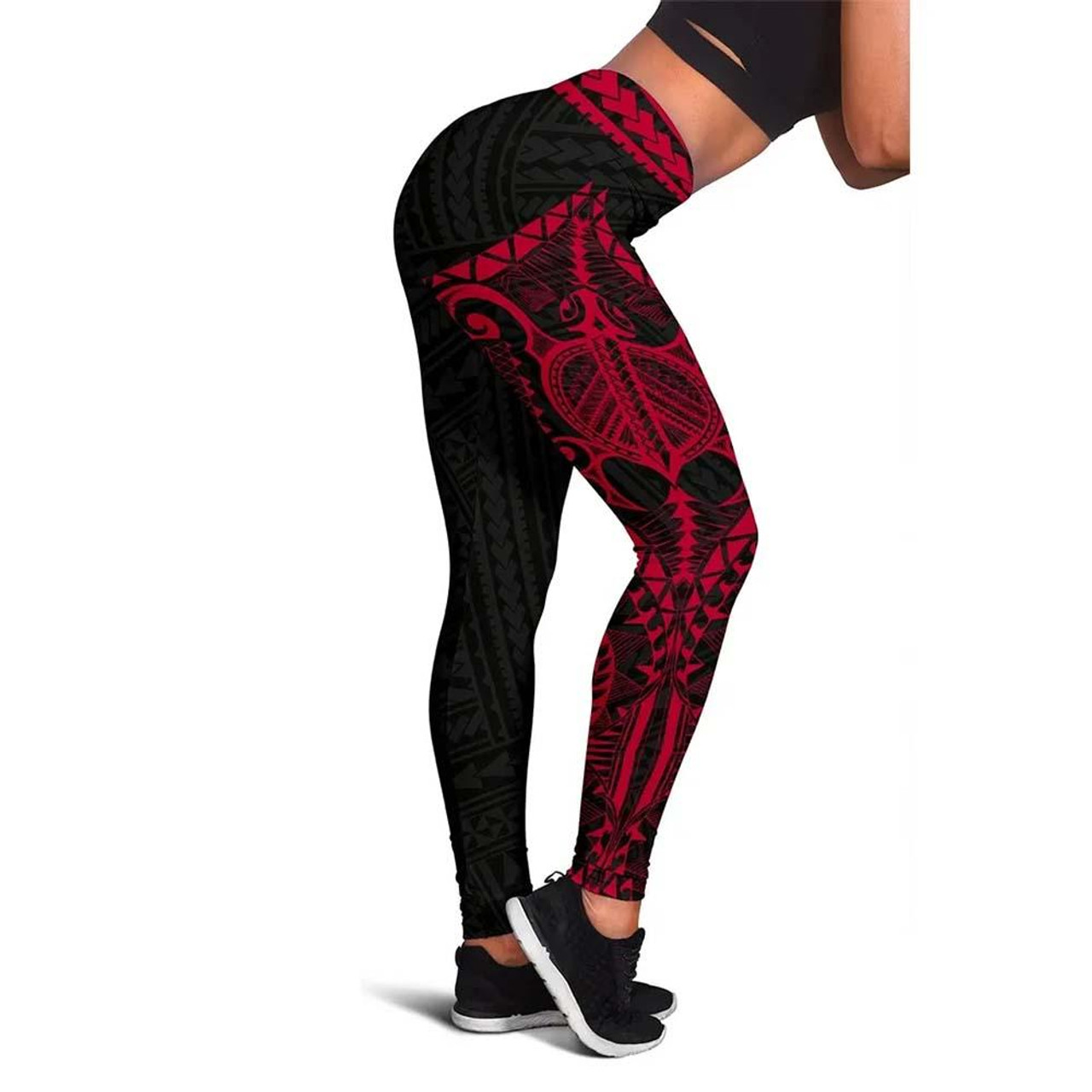 Polynesian Legging -  Rising 3rd Red 1