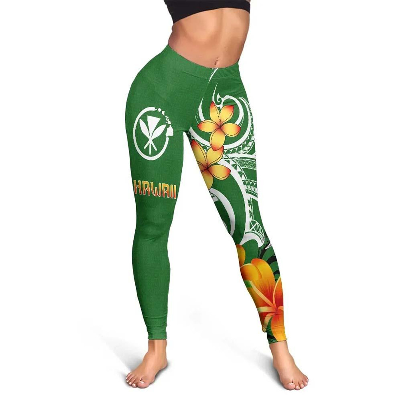 Hawaii Kanaka Maoli Legging - Hawaiian Spirit Green 4