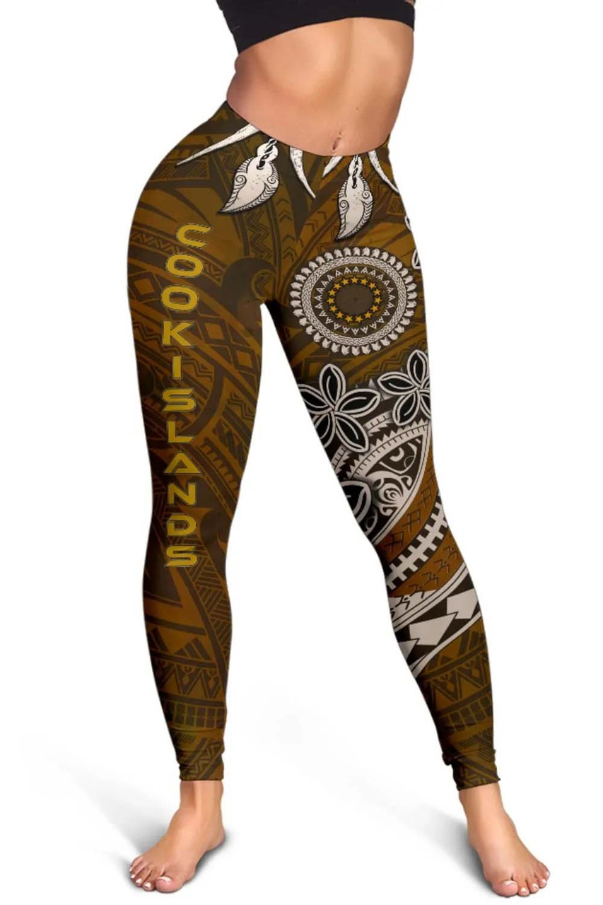 Cook Islands Polynesian Legging - Polynesian Boar Tusk 2