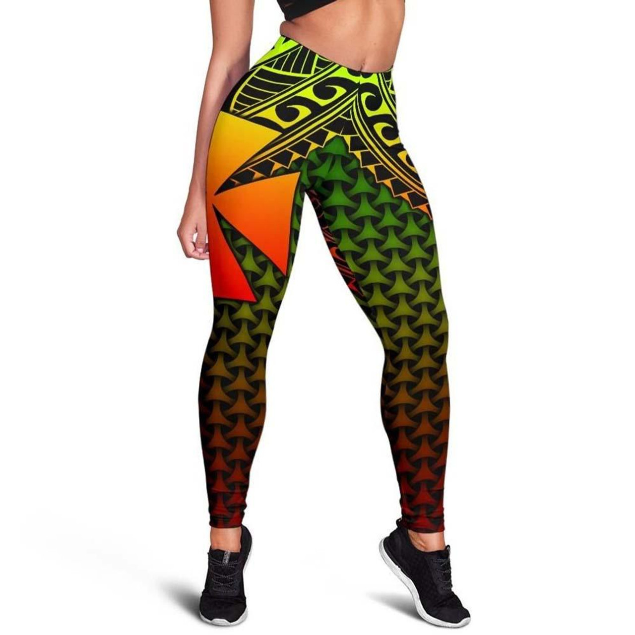 Polynesian Wallis and Futuna Legging - Reggae Vintage Polynesian Patterns 2