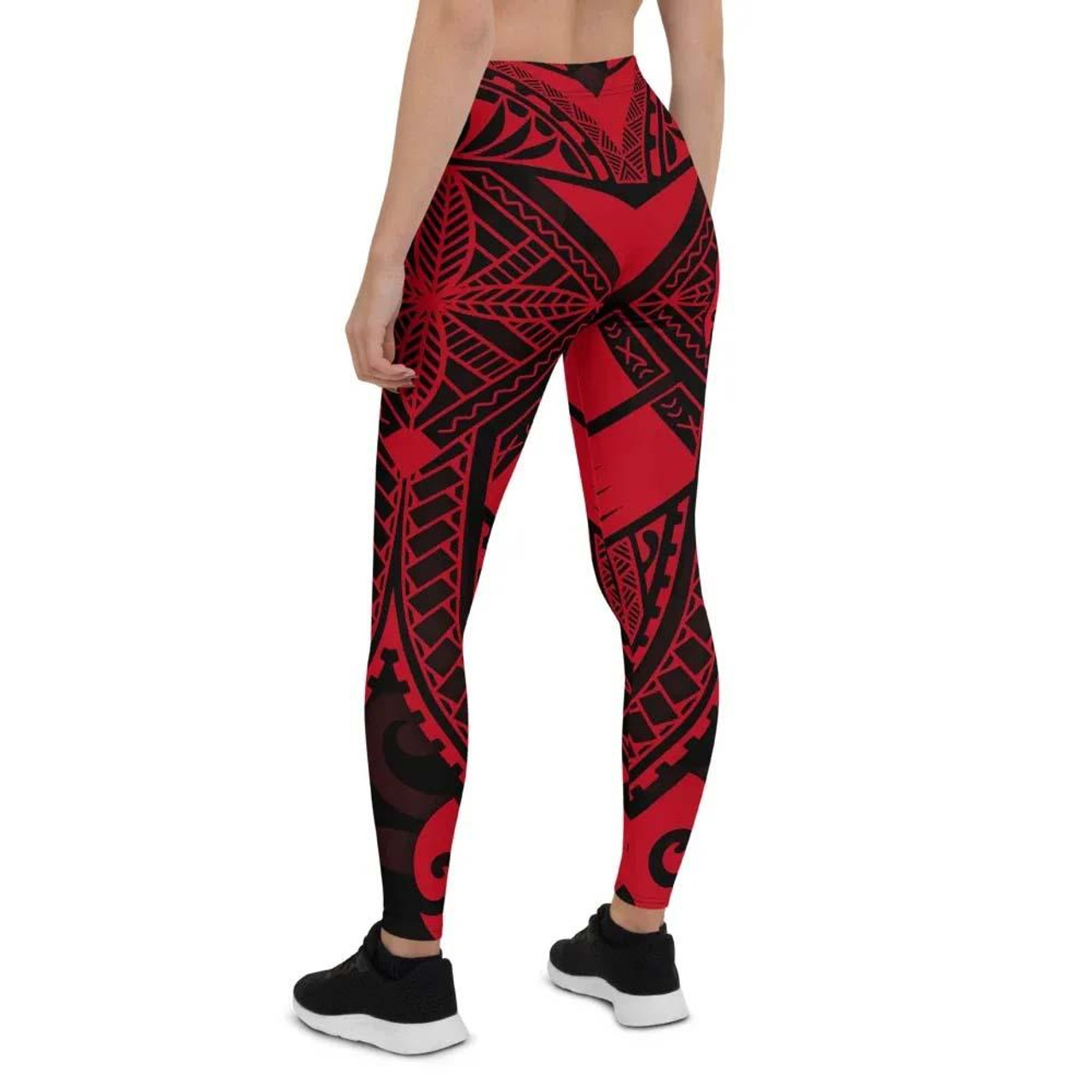 Tonga Polynesian Legging - Tonga Red Seal with Polynesian tattoo 3