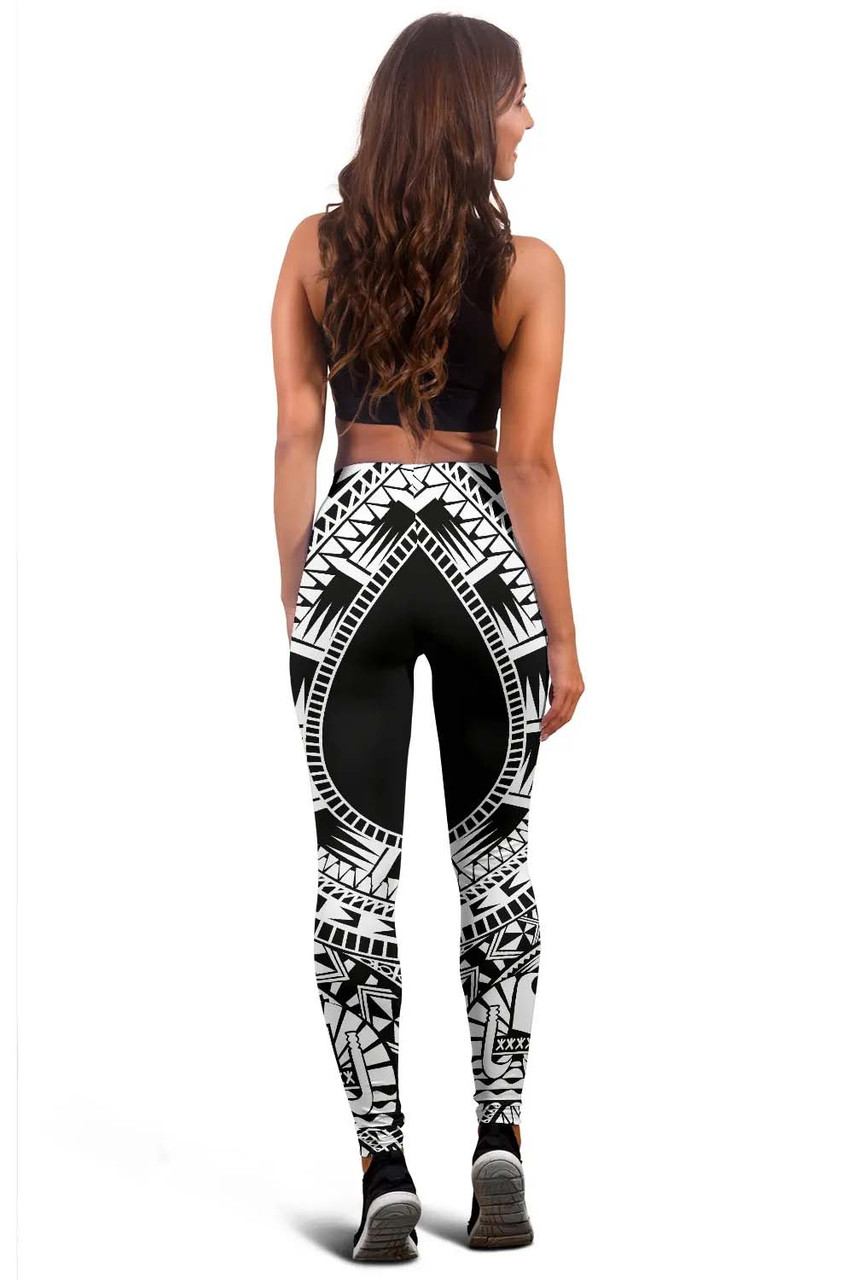 Tahiti Legging Polynesian Pattern Black 4