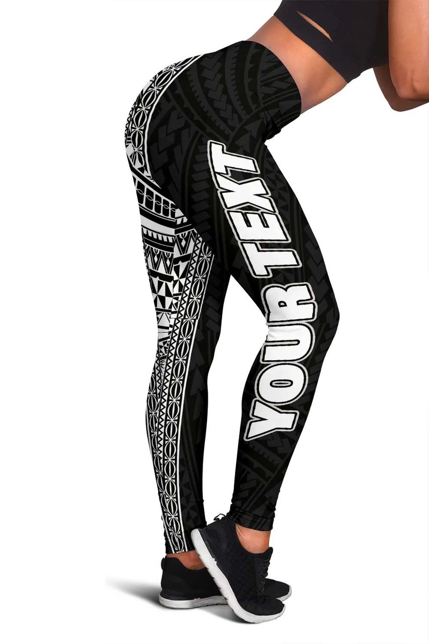 Polynesian Custom Personalised Legging - Black Style 2