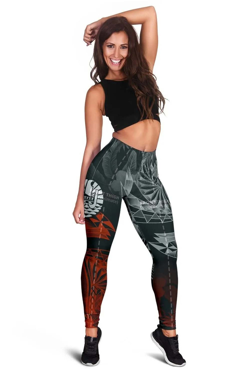 Tahiti Polynesian Legging - Vintage Polynesian Turtle 2