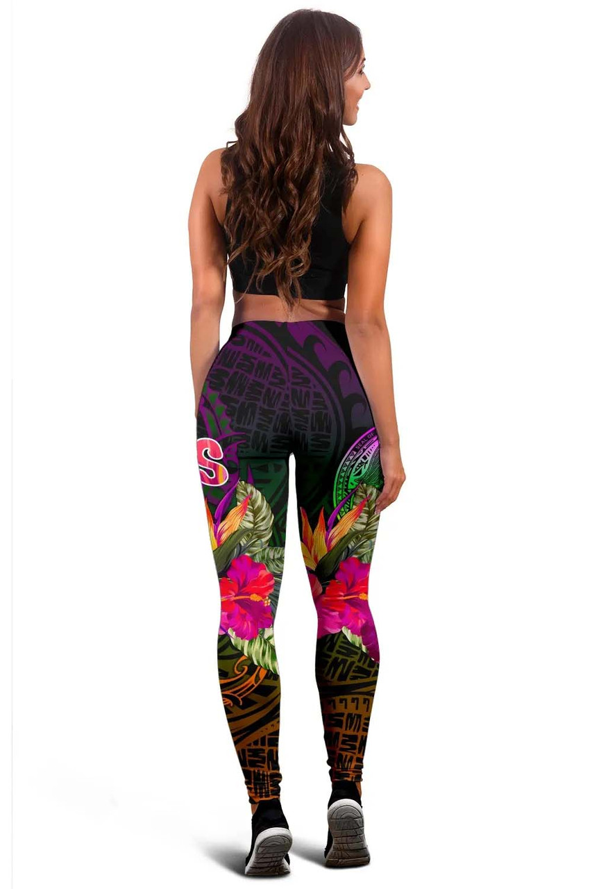 American Samoa Legging - Summer Hibiscus 4