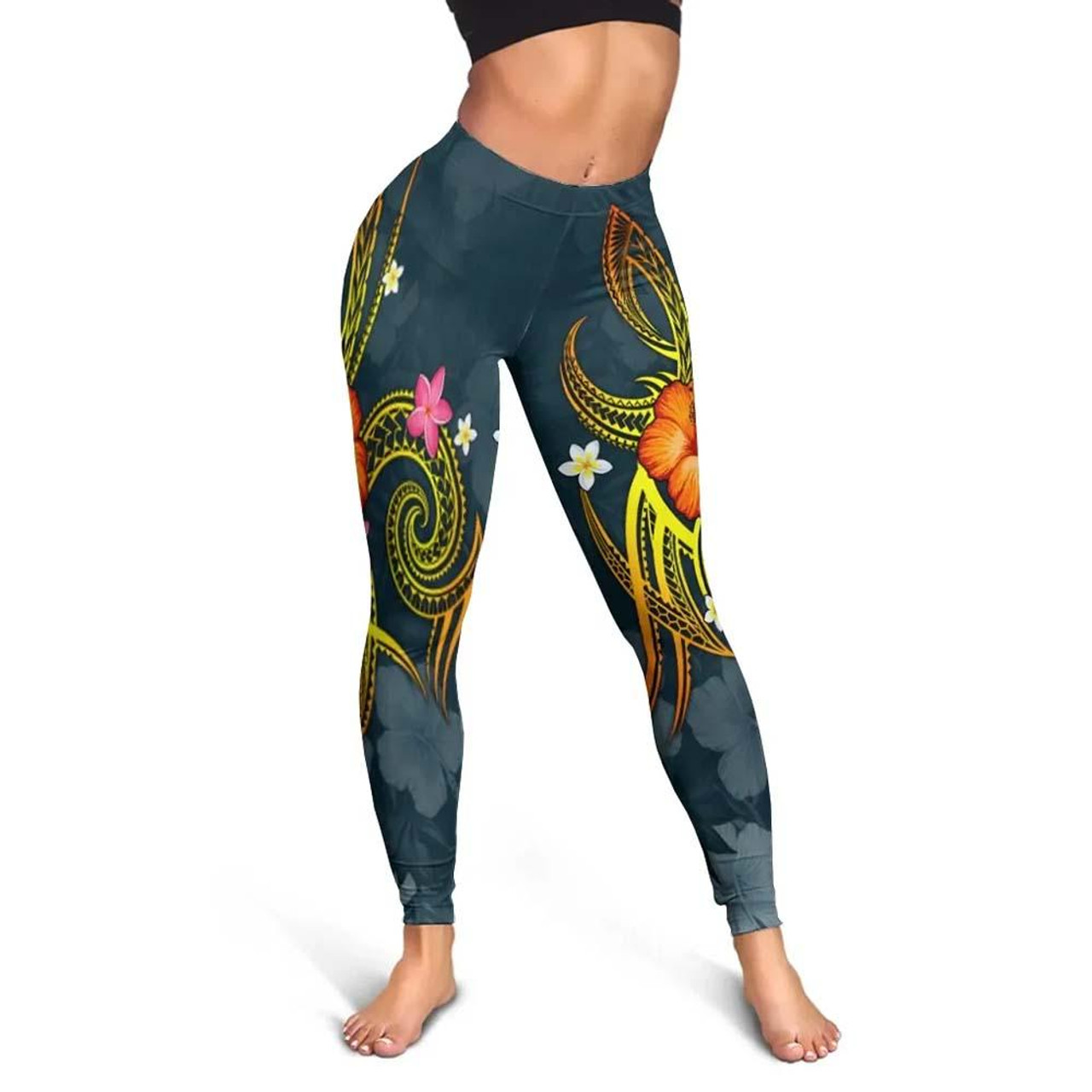 Chuuk Polynesian Legging - Legend of Chuuk (Blue) 1