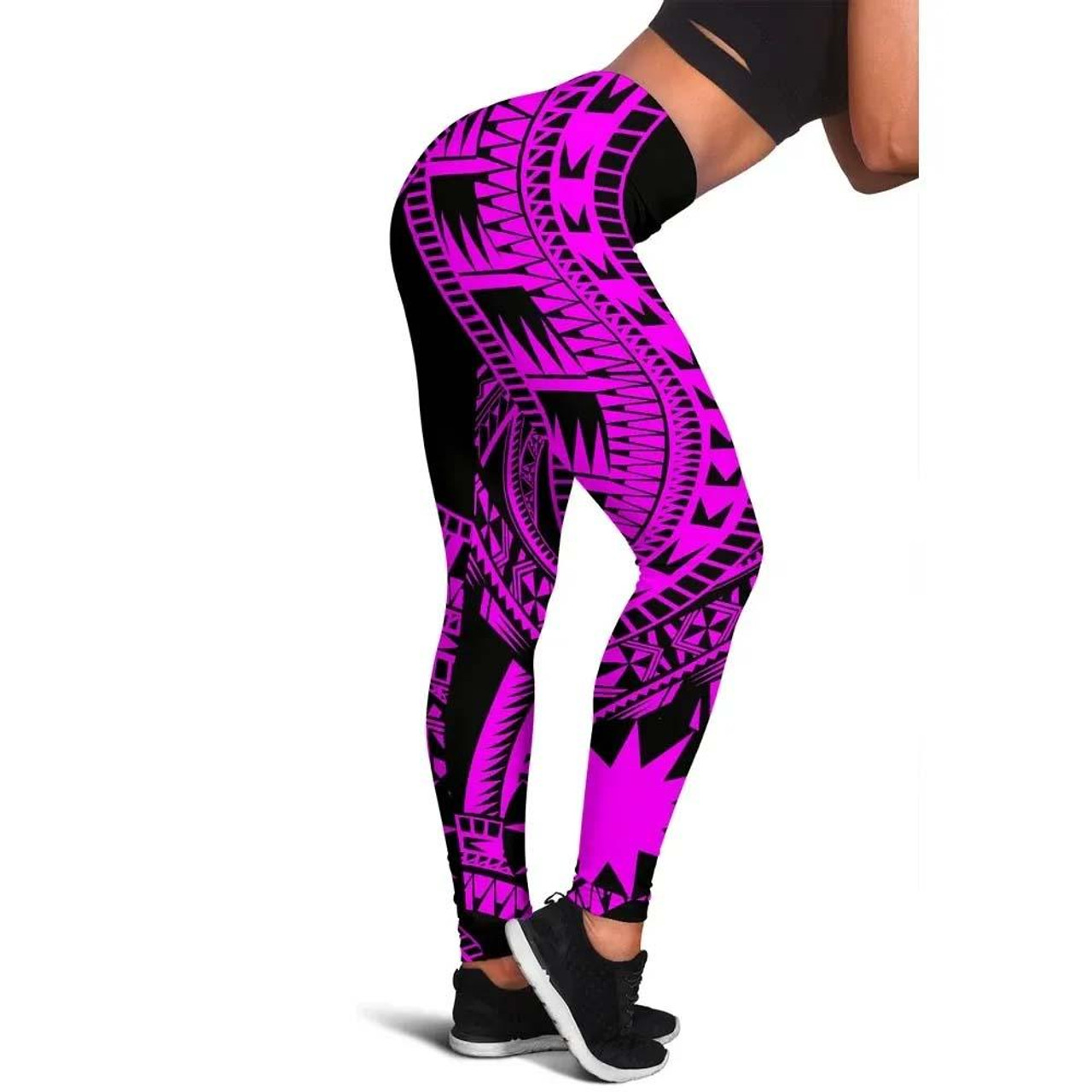 Nauru Legging Polynesian Pattern Pink 1