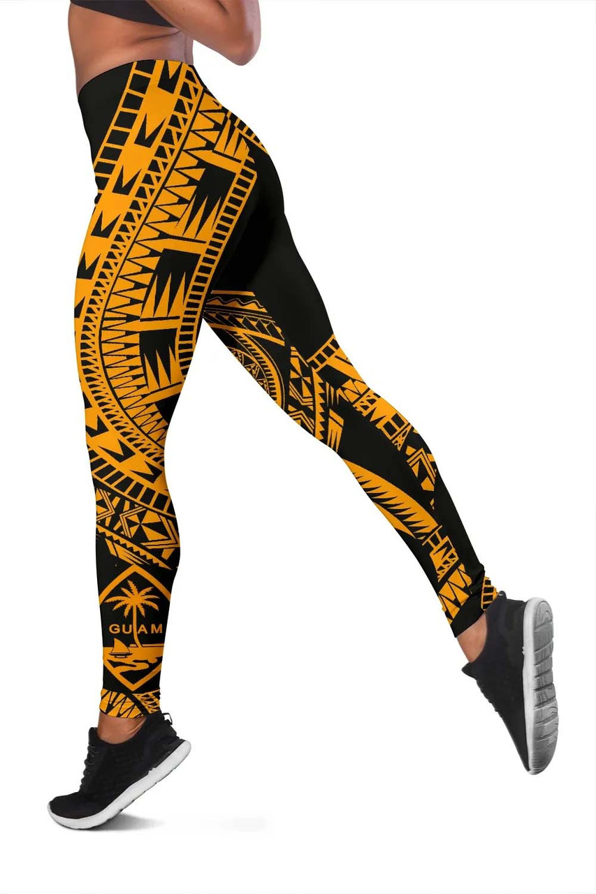 Guam Legging Polynesian Pattern Gold 3