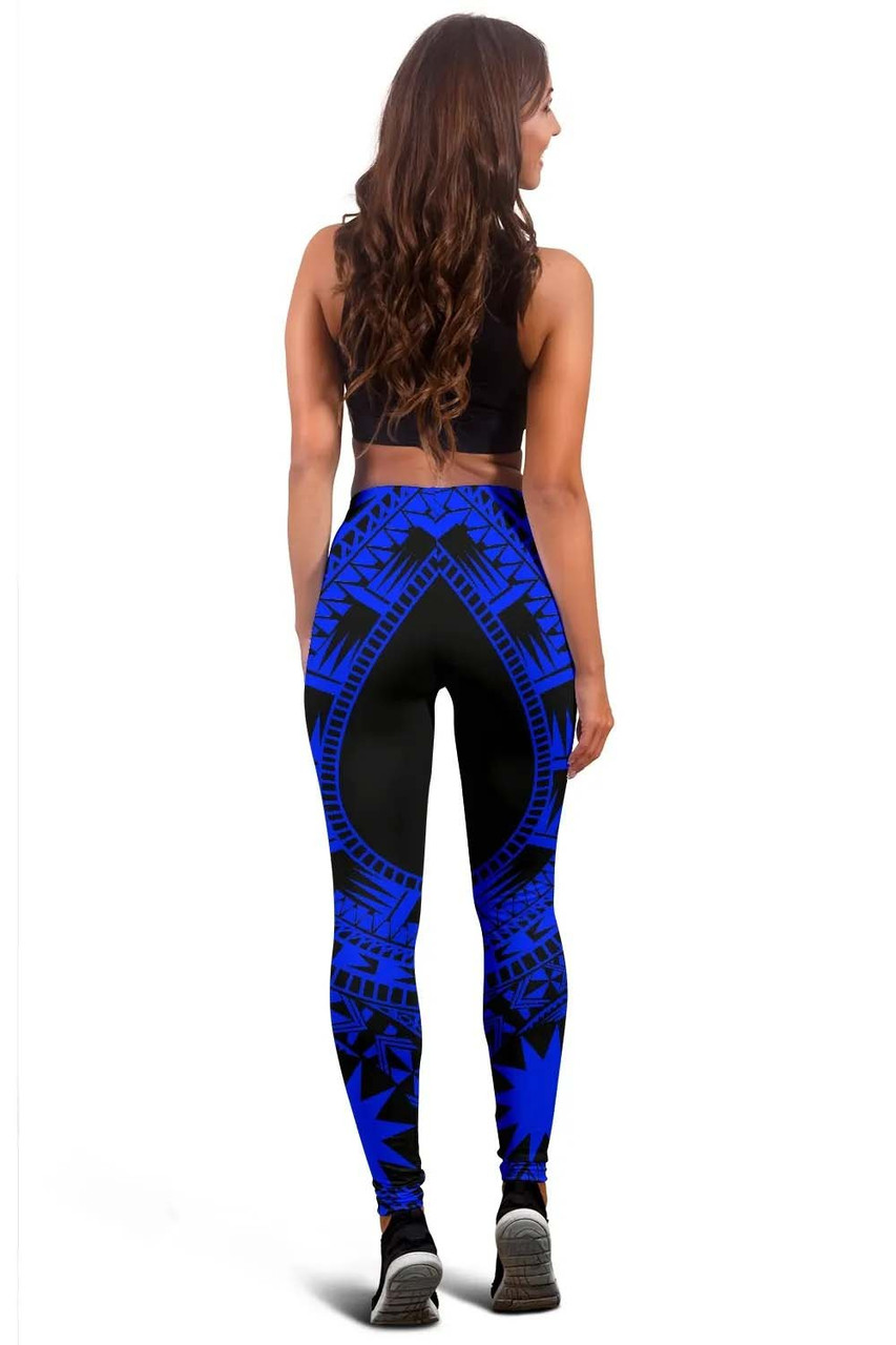 Nauru Legging Polynesian Pattern Blue 4