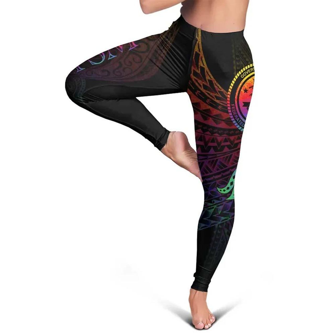 Federated States of Micronesia Legging - Butterfly Polynesian Style 2