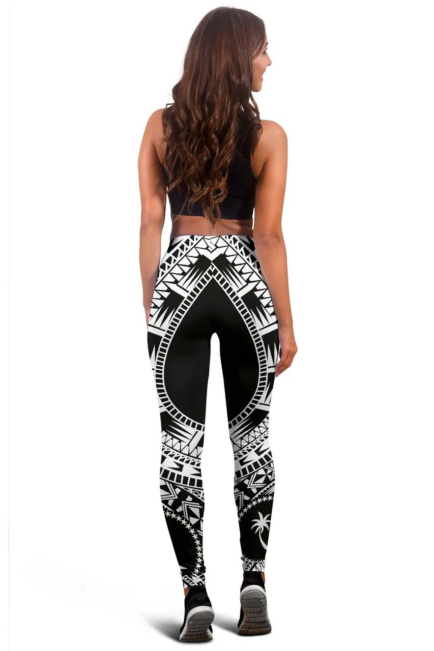 Chuuk Legging Polynesian Pattern Black 4