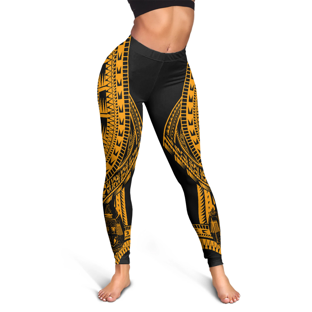 Fiji Legging Polynesian Pattern Gold 7