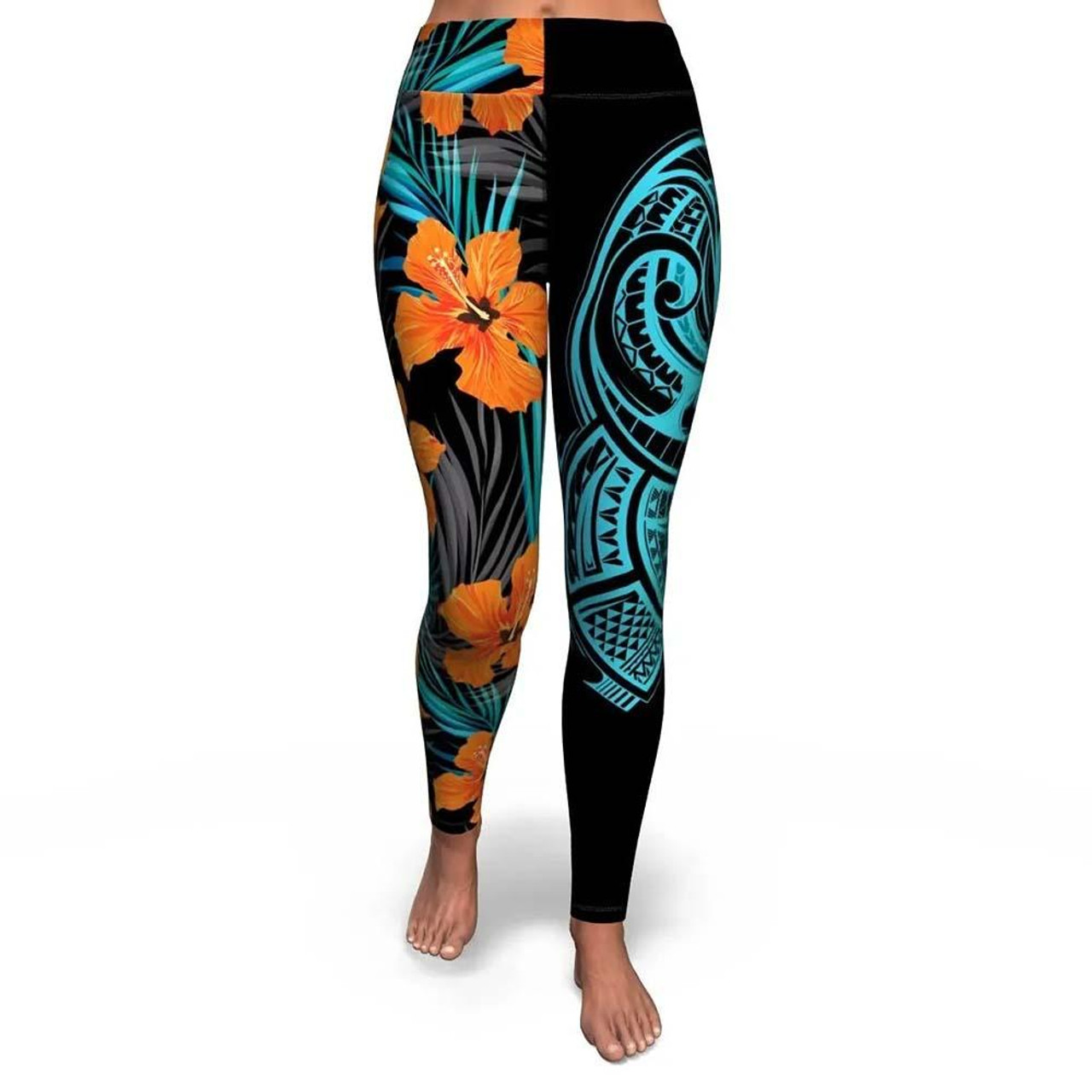 Polynesian Legging - Hawaiian Flower Pattern Legging 2