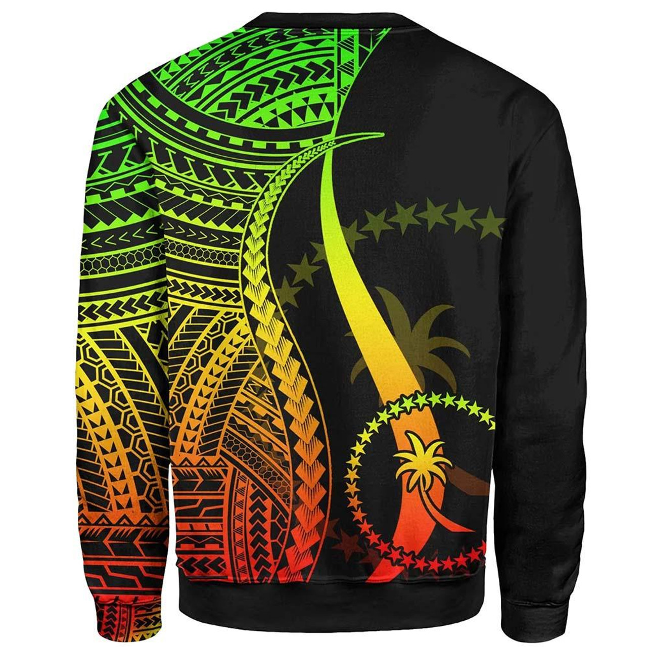 Chuuk Sweatshirt - Reggae Polynesian Tentacle Tribal Pattern 2